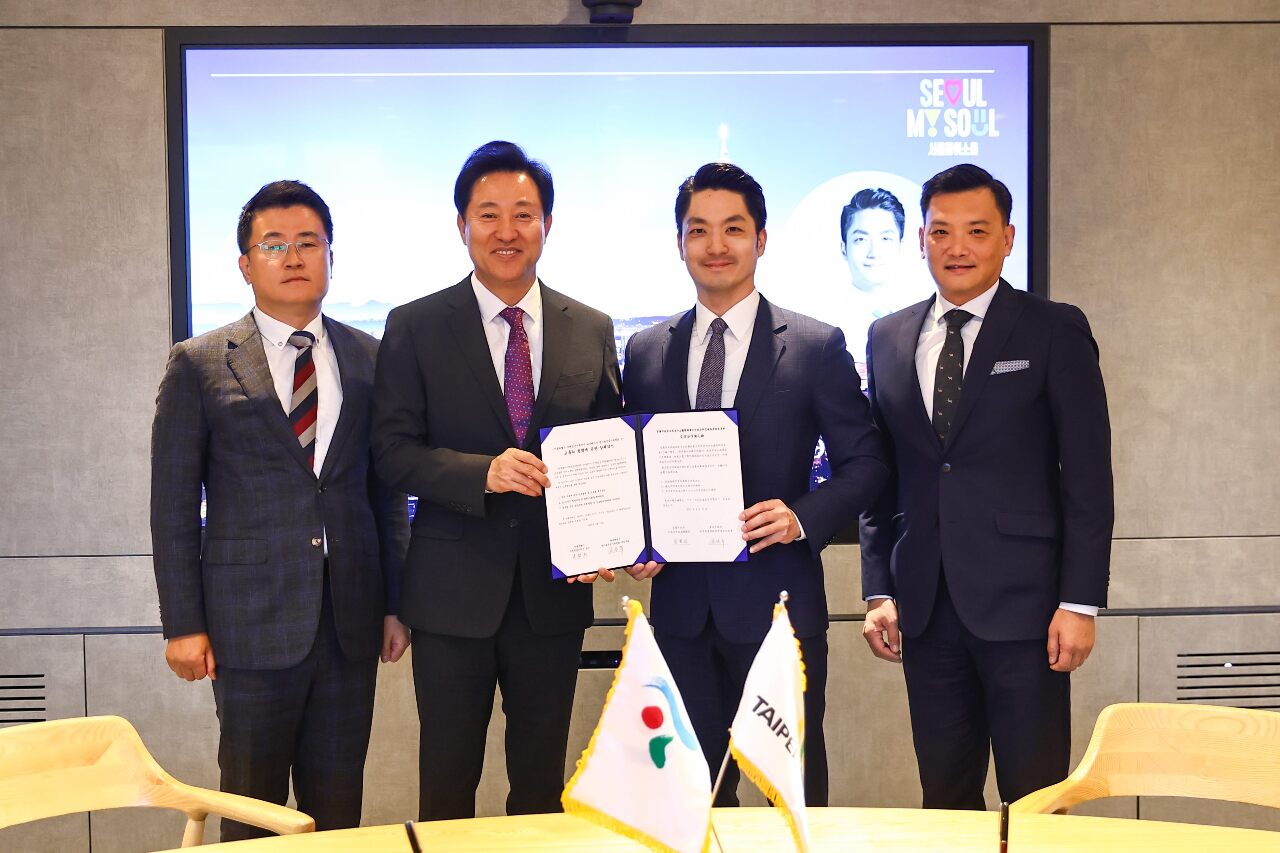 蔣萬安拜會首爾市長 簽署青年事務合作備忘錄