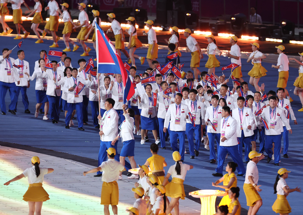 不顧WADA禁令 北韓國旗飄揚在杭州亞運