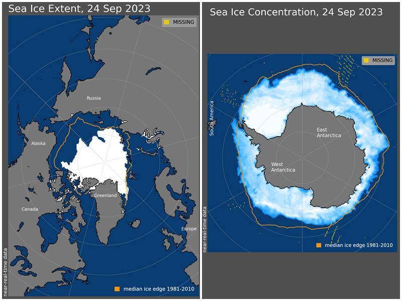 南極冬季最大海冰面積 今年創新低紀錄