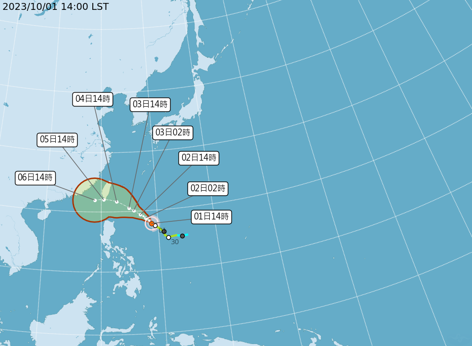 颱風小犬逼近  最快3日發布海陸警、北部及東半部防豪雨