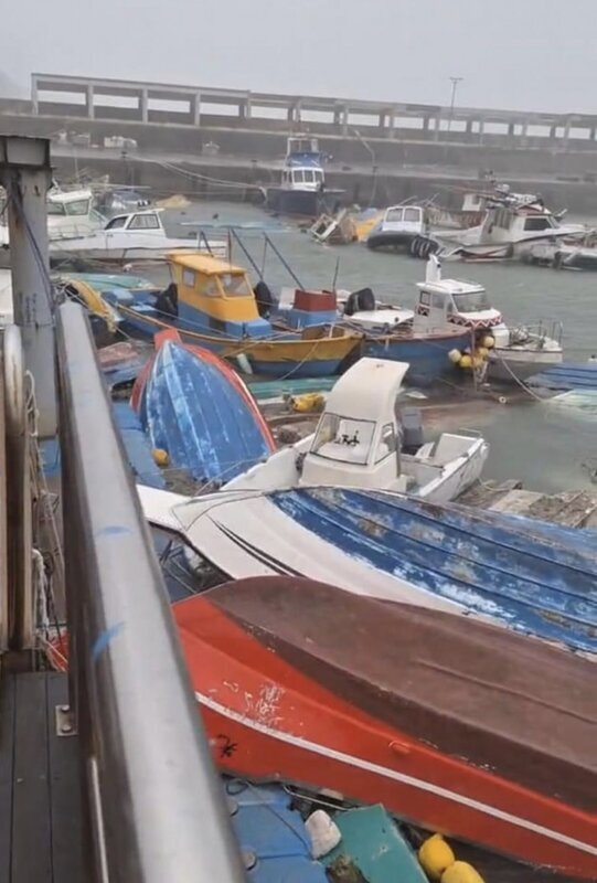 小犬肆虐 1死304傷 蘭嶼漁港80漁船翻覆