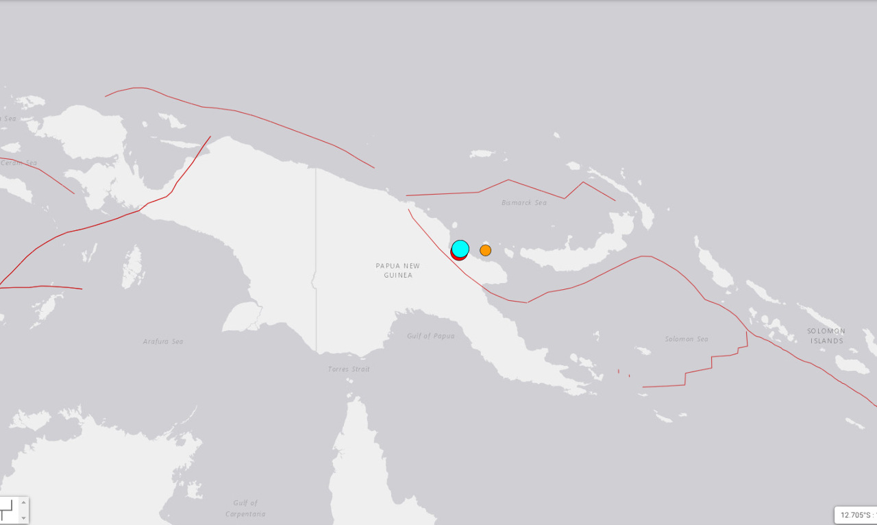 【更新】巴布亞紐幾內亞6.7強震 深度53.5公里