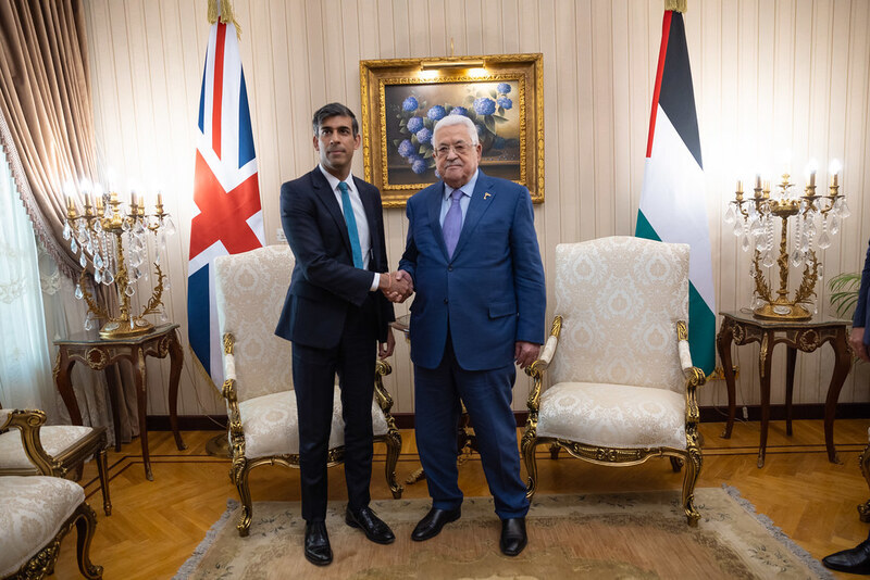 英相會巴勒斯坦與埃及領袖 重申支持「兩國方案」