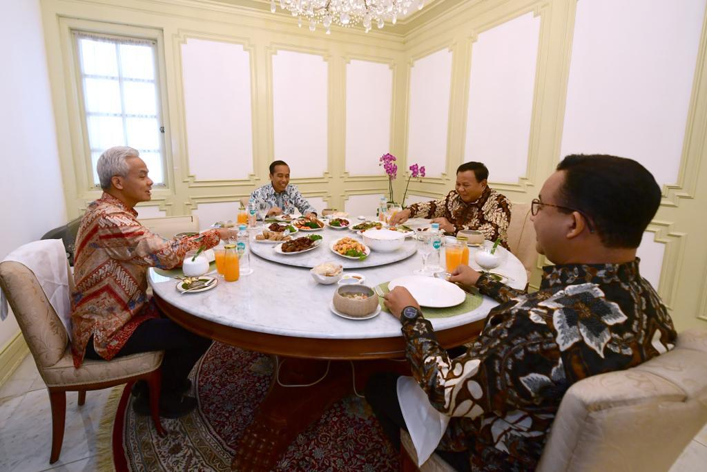 佐科威與3名總統候選人共進午餐  確保印尼大選順利