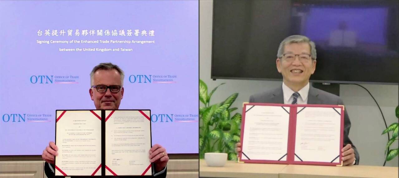 台英簽署提升貿易夥伴關係協議 將展開3議題談判