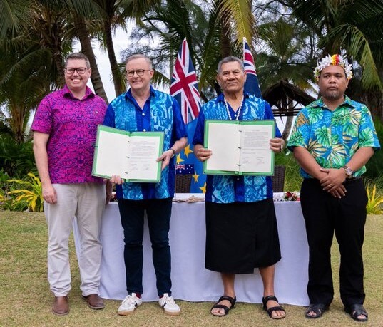 對抗中國區域影響力 澳洲與吐瓦魯簽署安全協定