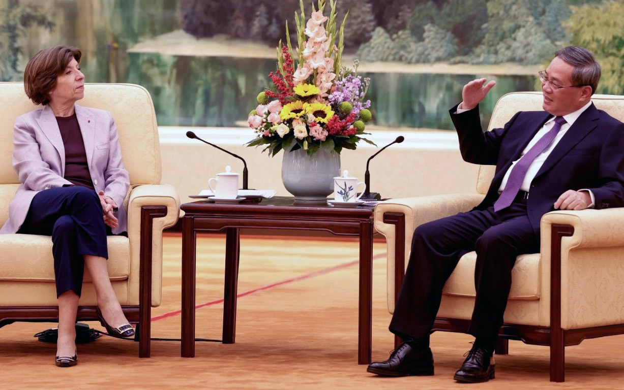 法國外長訪中 稱致力與北京對話