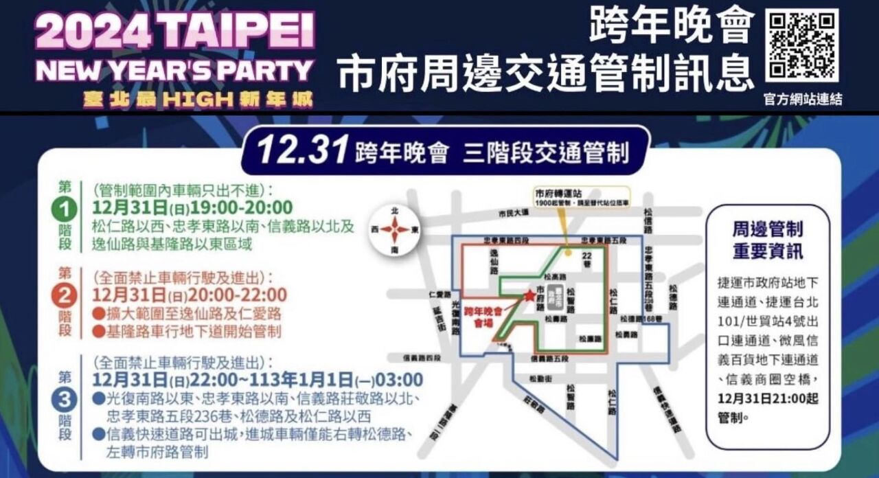 台北跨年晚會今登場  信義區交管分3階段實施