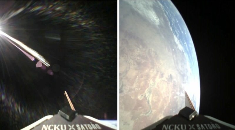 成大公布Lilium-1自拍影像 台灣衛星首次在太空打卡