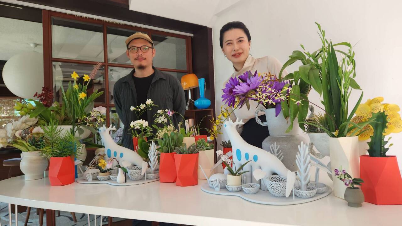台灣首位植物風格師黃郁婷 巧手為蘭花「穿新衣」