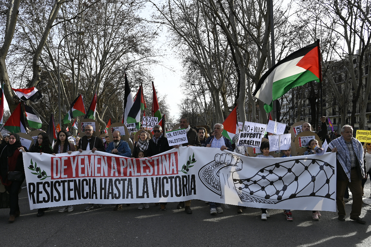 力挺國際法院 西班牙萬人遊行反對以色列種族滅絕