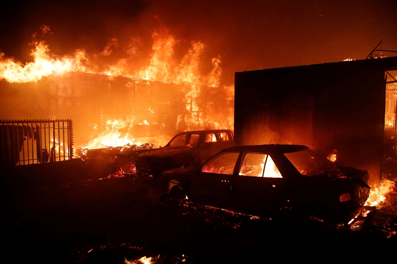 智利森林大火恐致10死 總統宣布進入緊急狀態