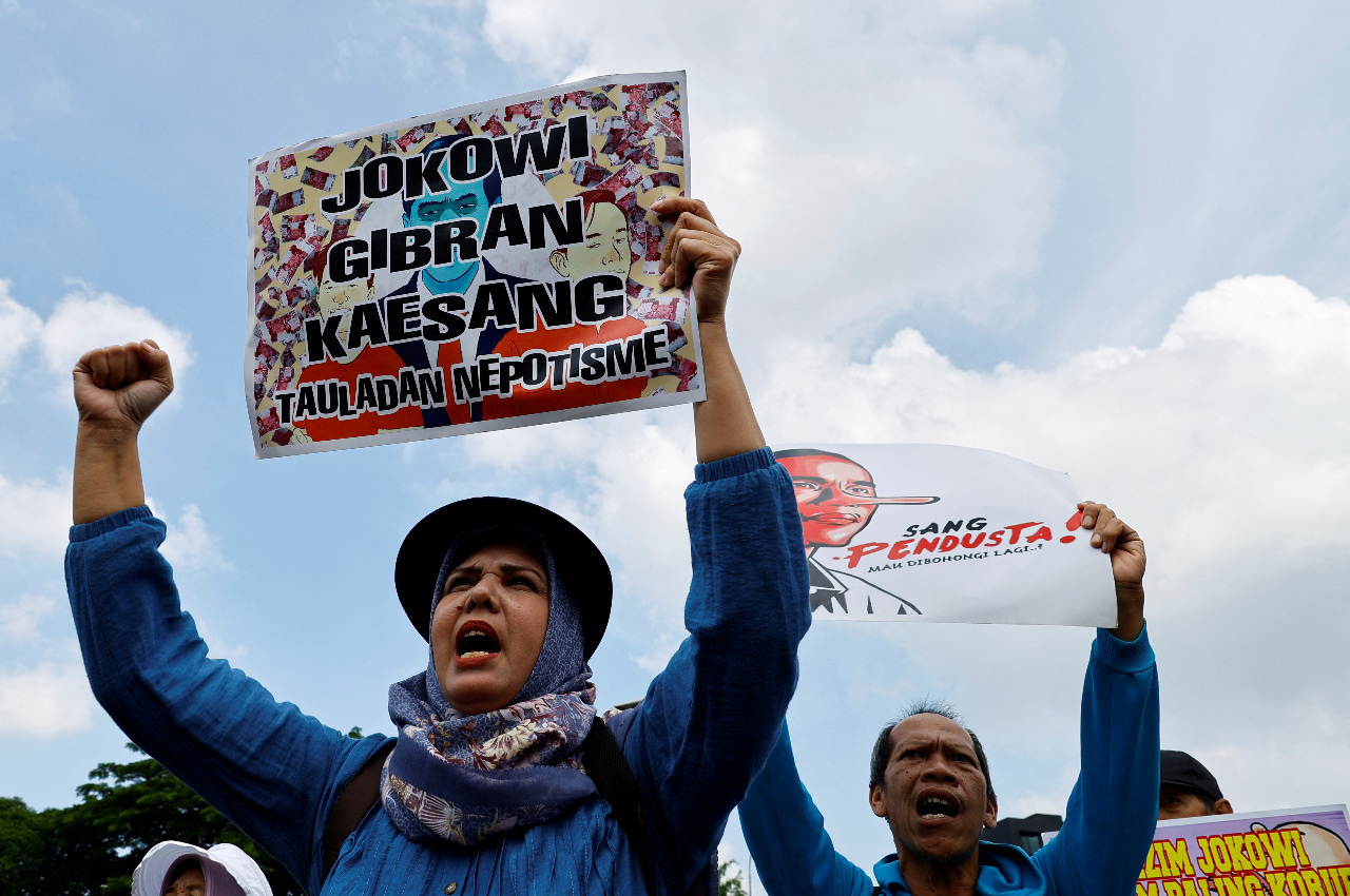 印尼學生抗議佐科威政府涉嫌干預選舉