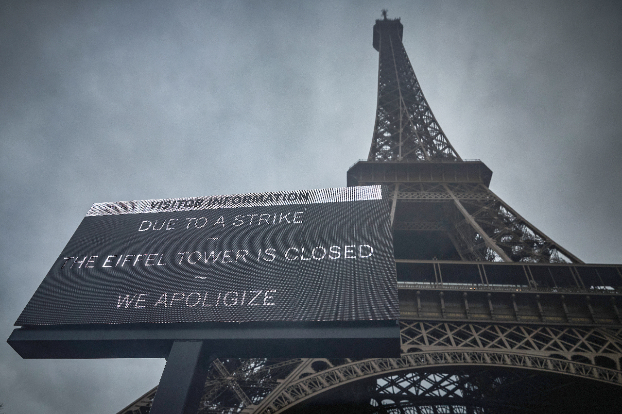 艾菲爾鐵塔員工發動罷工 巴黎地標暫停開放