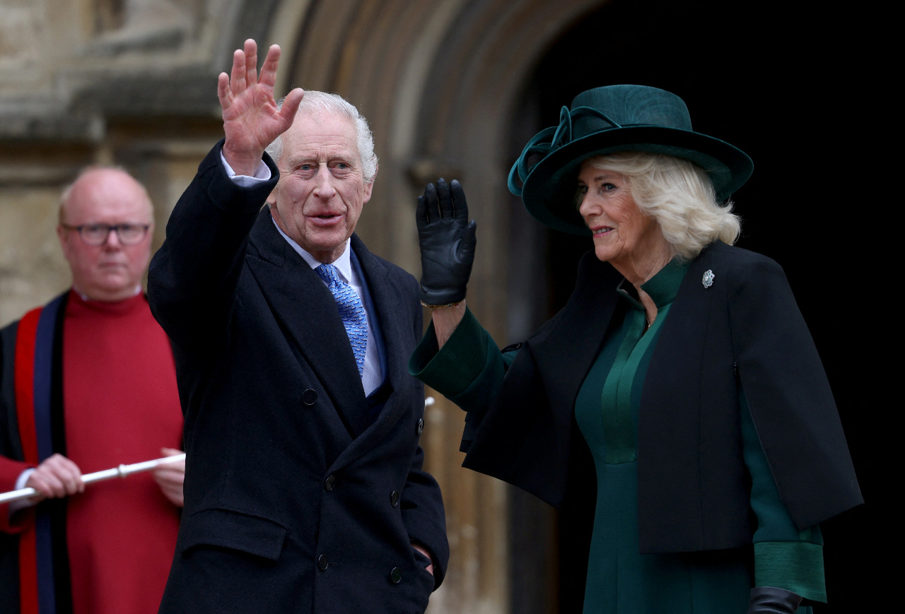 英王查爾斯參加復活節禮拜 罹癌後首個公開王室活動
