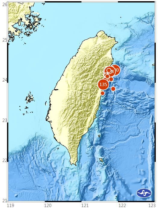 花蓮強震／餘震近500起 氣象署：趨小趨少 仍不排除規模5以上餘震