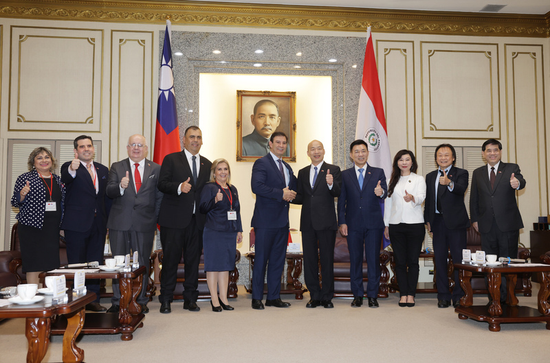 韓國瑜接見巴拉圭議長訪團 盼深化經貿交流