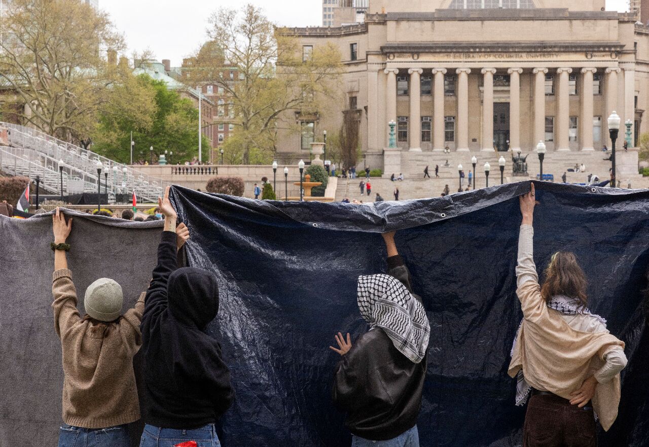 美大學挺巴勒斯坦示威升溫 哥倫比亞大學課程改線上