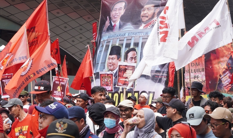 印尼五一勞工遊行 批佐科威建政治王朝破壞民主