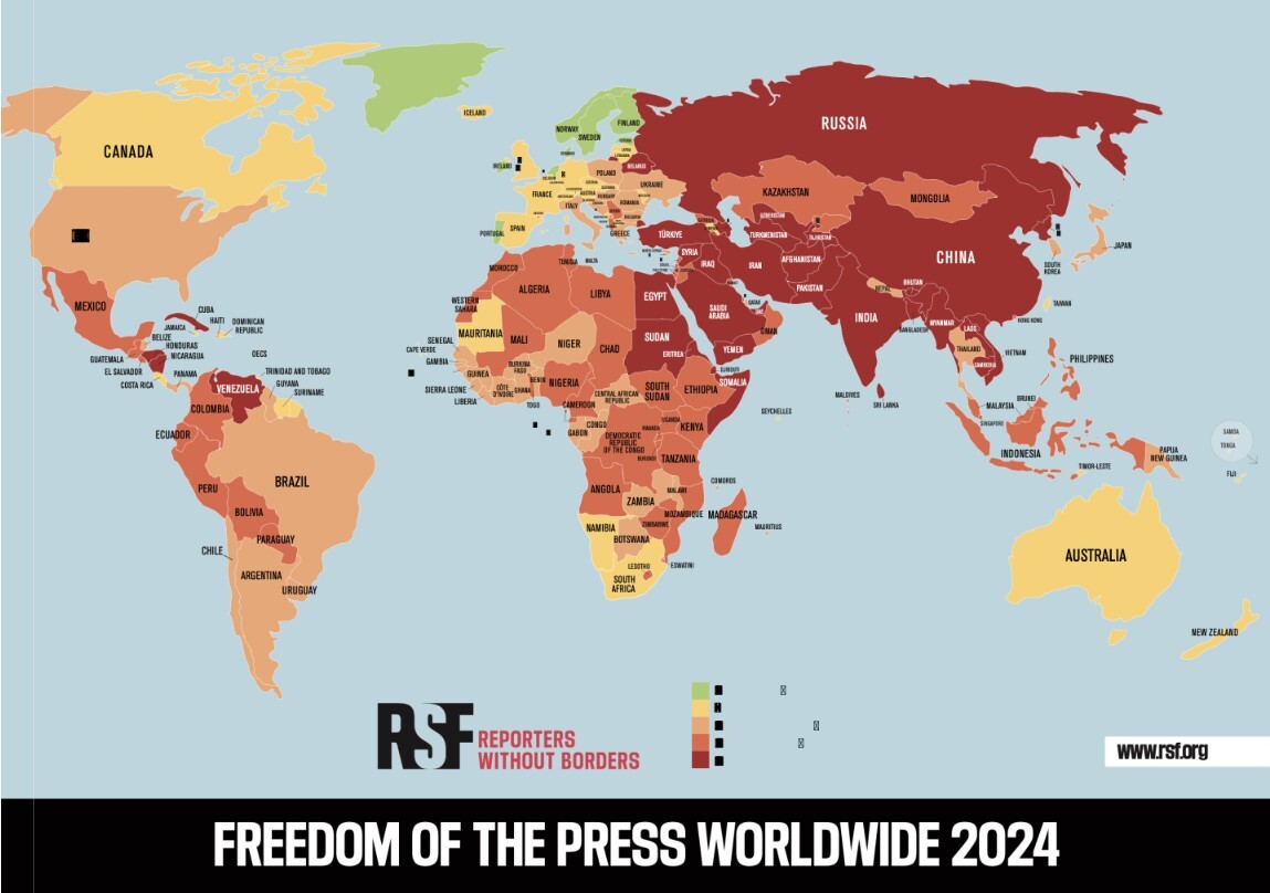 無國界記者：台新聞自由度升至全球第27 卻因中國假訊息而不被信任