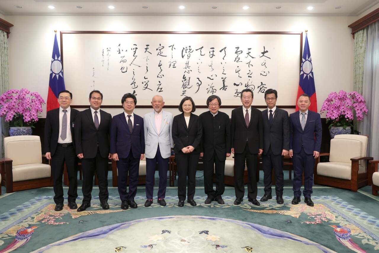 蔡總統接見 盼日本財團會長笹川陽平支持賴政府、助台加入CPTPP