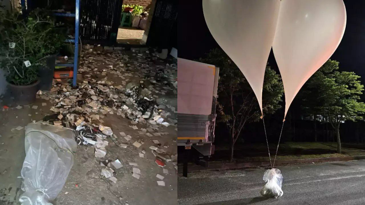 南韓控北韓施放越境氣球 空投垃圾糞便