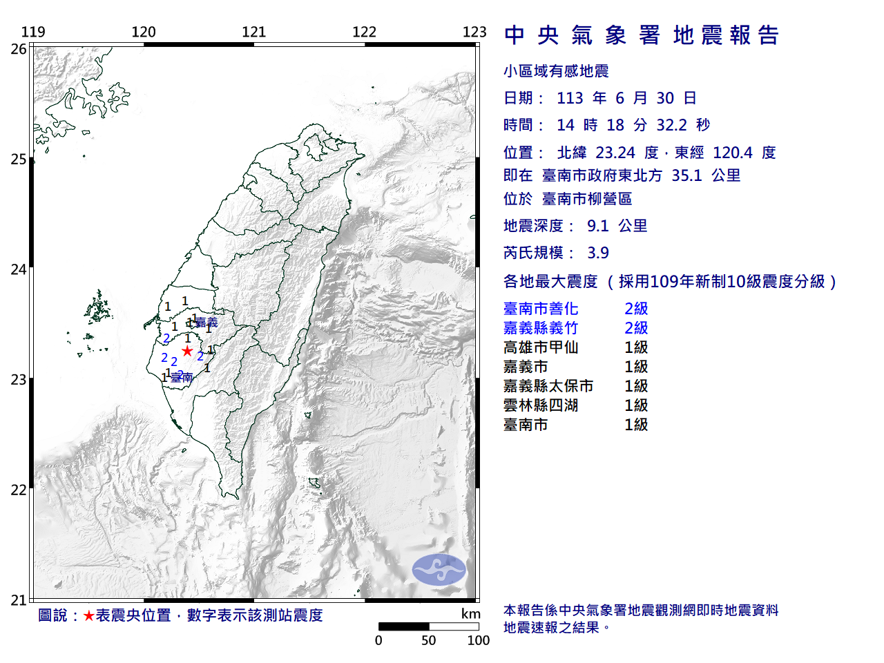 台南柳營地震規模3.9  高鐵3列次延誤已恢復
