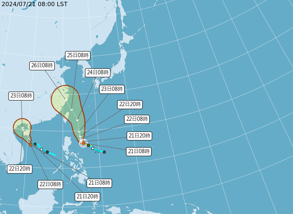 凱米估22日轉為中颱 吳德榮:風雨不可小覷