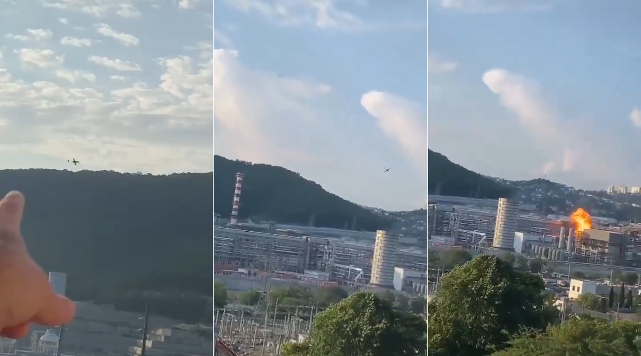 烏無人機大規模襲擊 俄國土普塞煉油廠受損起火